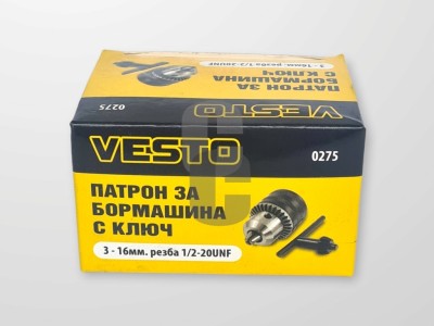 Патрон за бормашина 16мм. - резба                                                                                                                                                                                                                                                                           